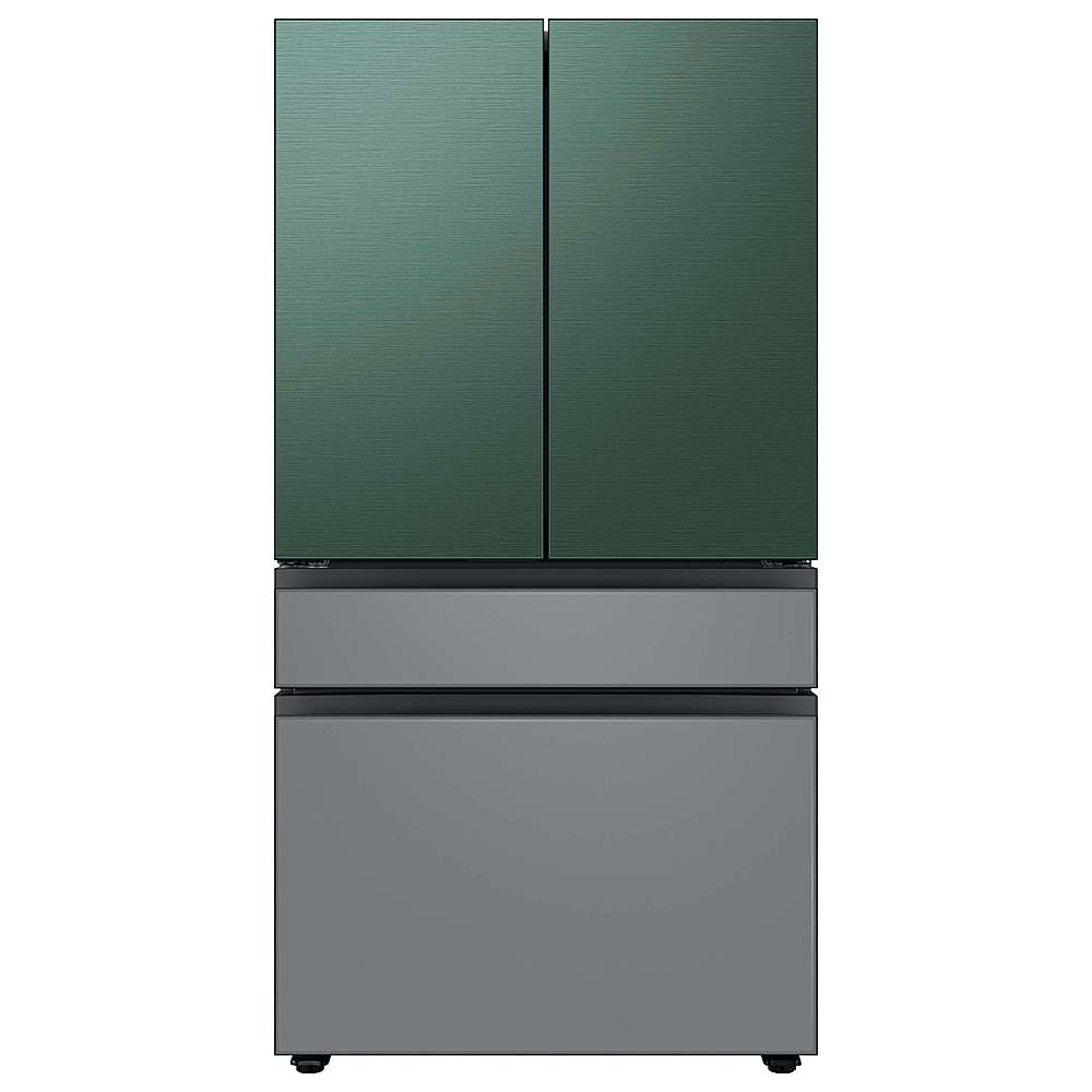 Alt View 17. Samsung - Bespoke 4-Door French Door Refrigerator panel - Bottom Panel - Gray Glass.