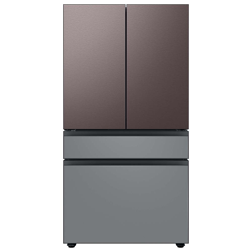 Alt View 18. Samsung - Bespoke 4-Door French Door Refrigerator panel - Bottom Panel - Gray Glass.