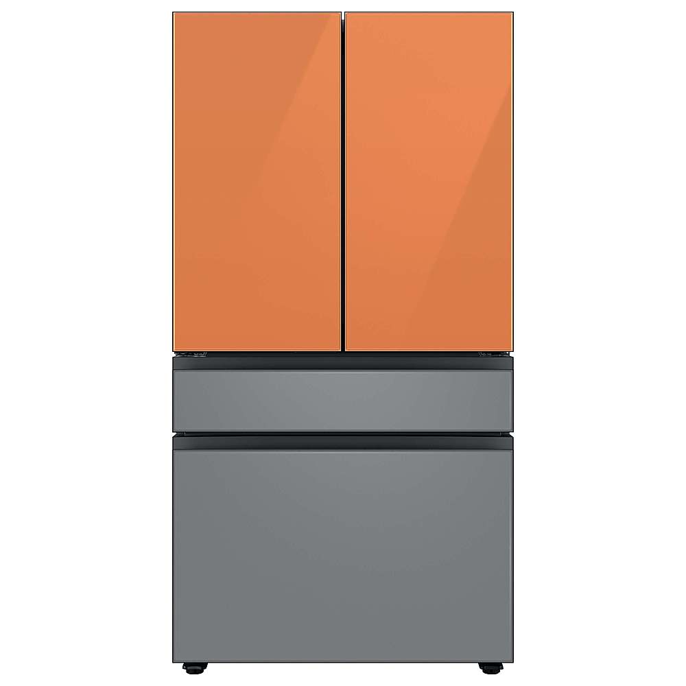 Alt View 20. Samsung - Bespoke 4-Door French Door Refrigerator panel - Bottom Panel - Gray Glass.