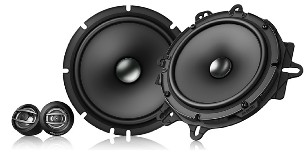 Pioneer A Series 6 1/2in. 350W Max Power 2-Way 20mm Component Speakers Pair Black TS-A1607C - Buy