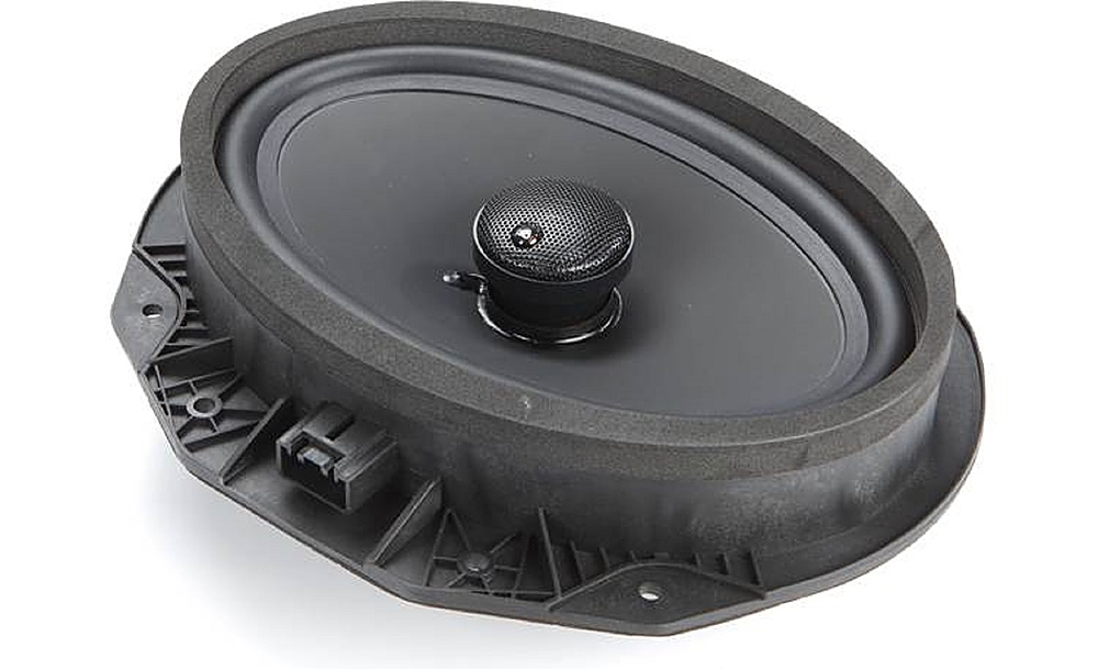 Left View: Powerbass - OE Series 6x9in. 2-Way Coaxial OEM Replacement Speaker with Injection-Molded Polypropylene Woofer Cone - Black