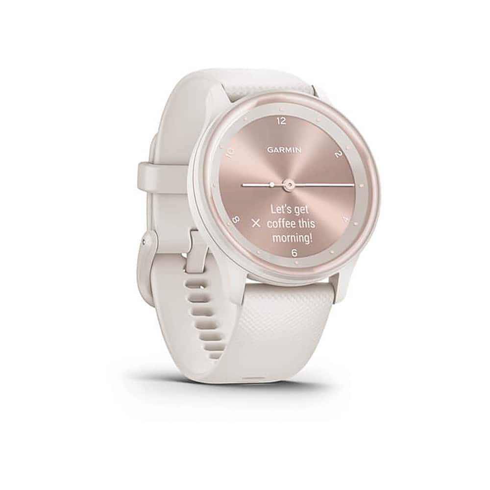 Angle. Garmin - vívomove Sport Smartwatch 40 mm Fiber-reinforced polymer - Ivory.