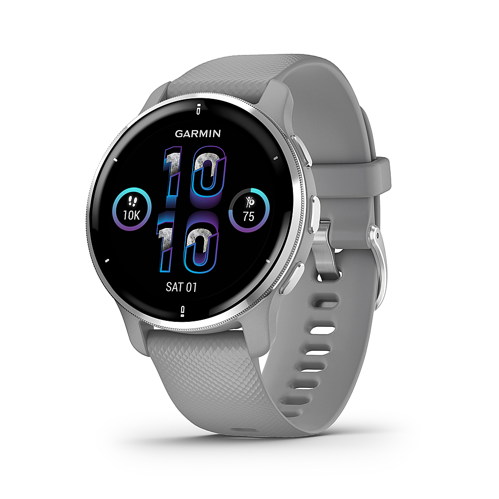 010-02496-00 polymer mm Plus Silver Buy Fiber-reinforced 43 Garmin Venu Smartwatch Best - 2 GPS