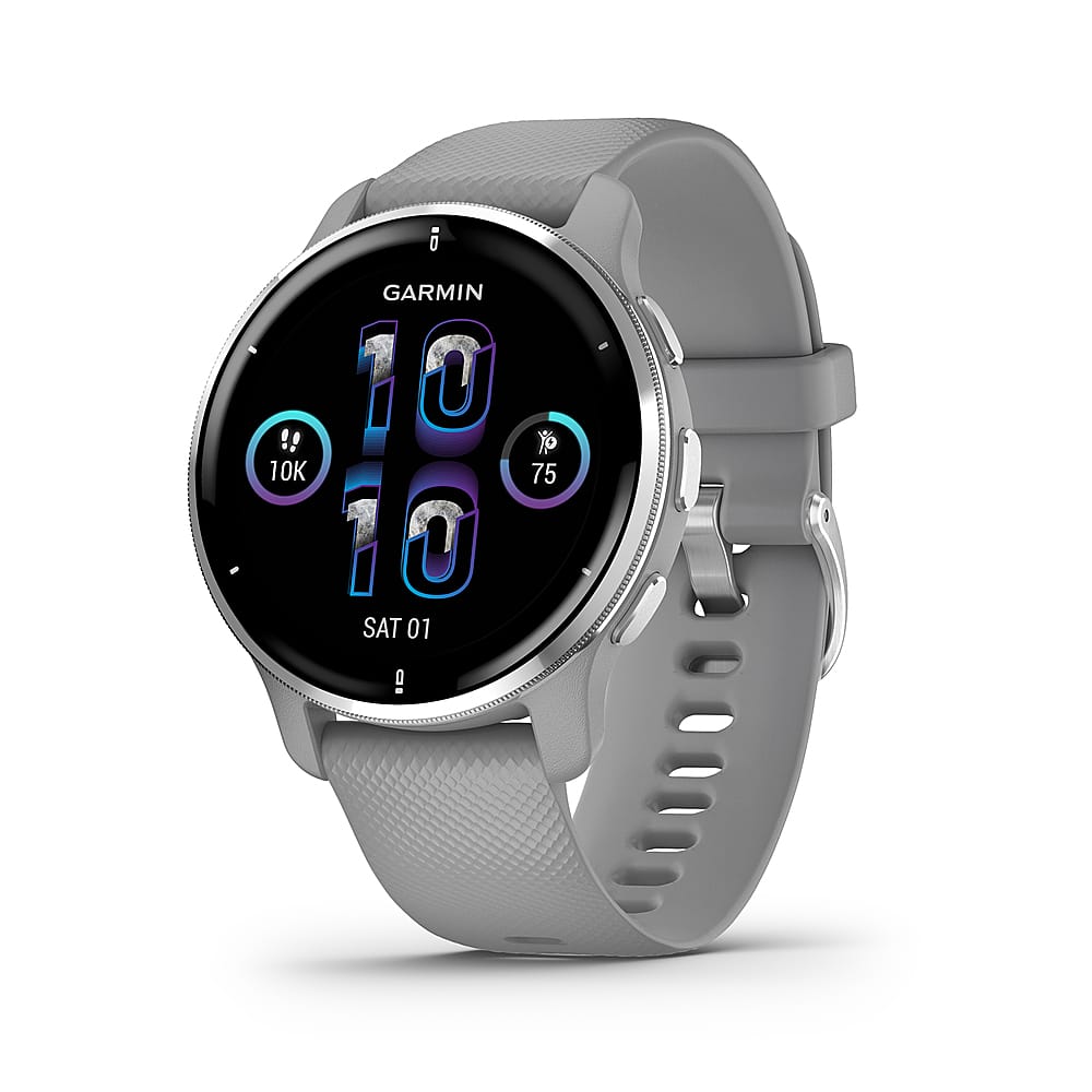 Garmin Venu 2 Plus GPS Smartwatch 43 mm Fiber-reinforced polymer Silver  010-02496-00 - Best Buy