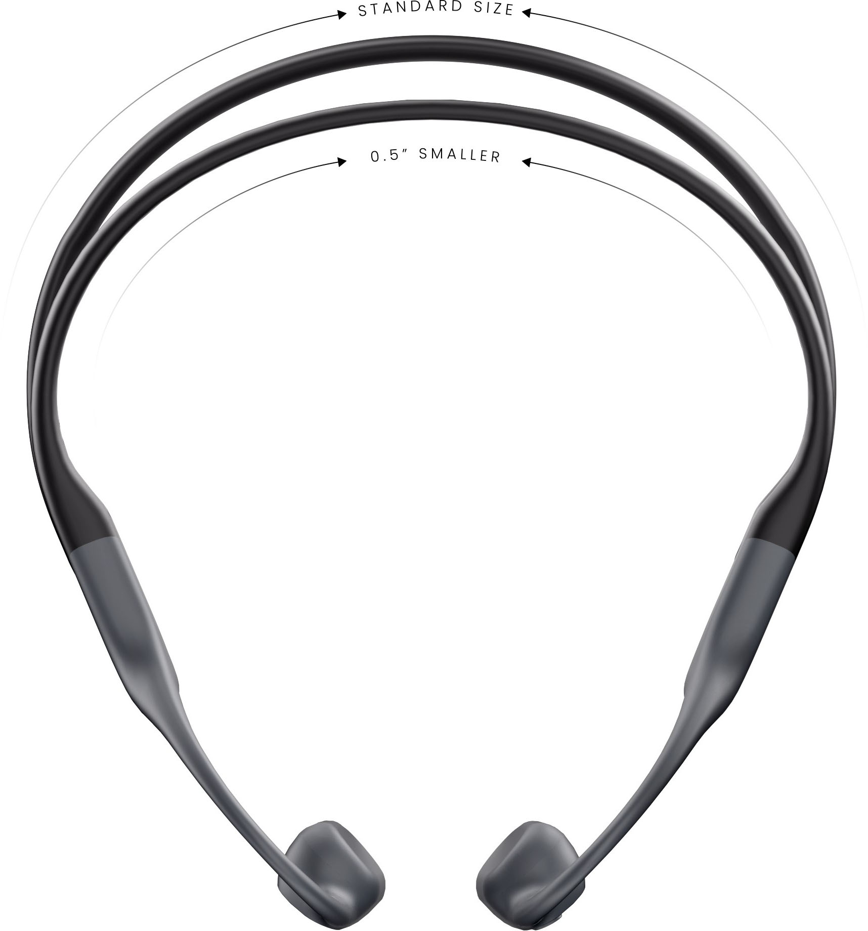 Shokz OpenRun Bone Conduction Open-Ear Endurance Headphones Black 
