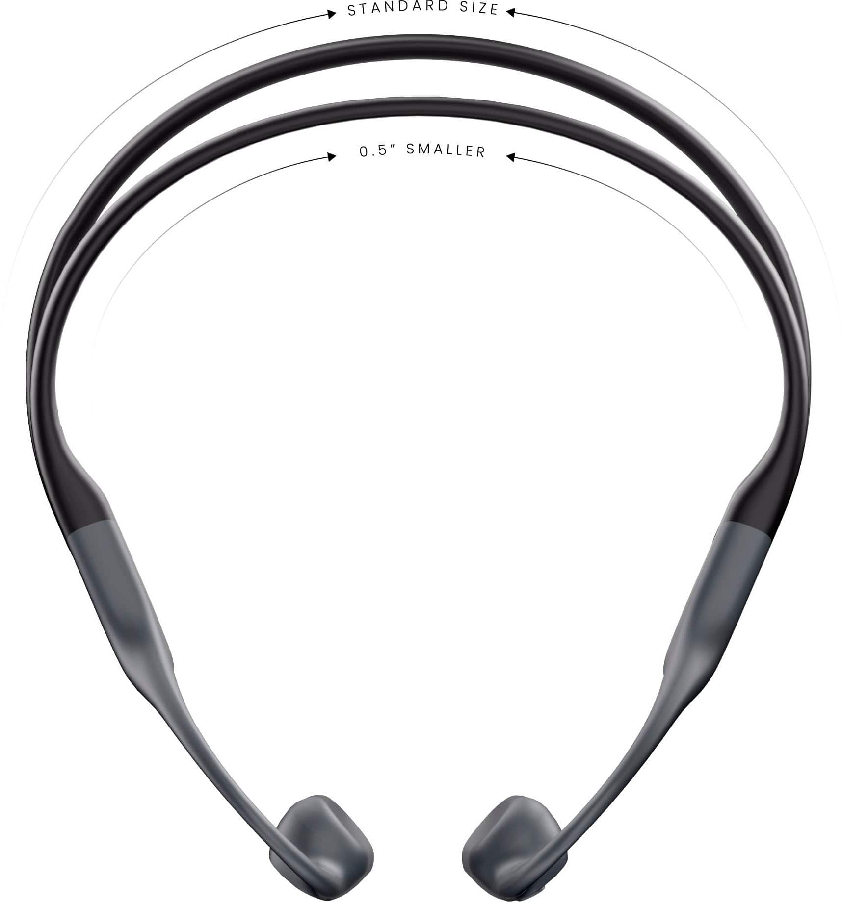 Alt View 13. Shokz - OpenRun Bone Conduction Open-Ear Endurance Headphones - Black.