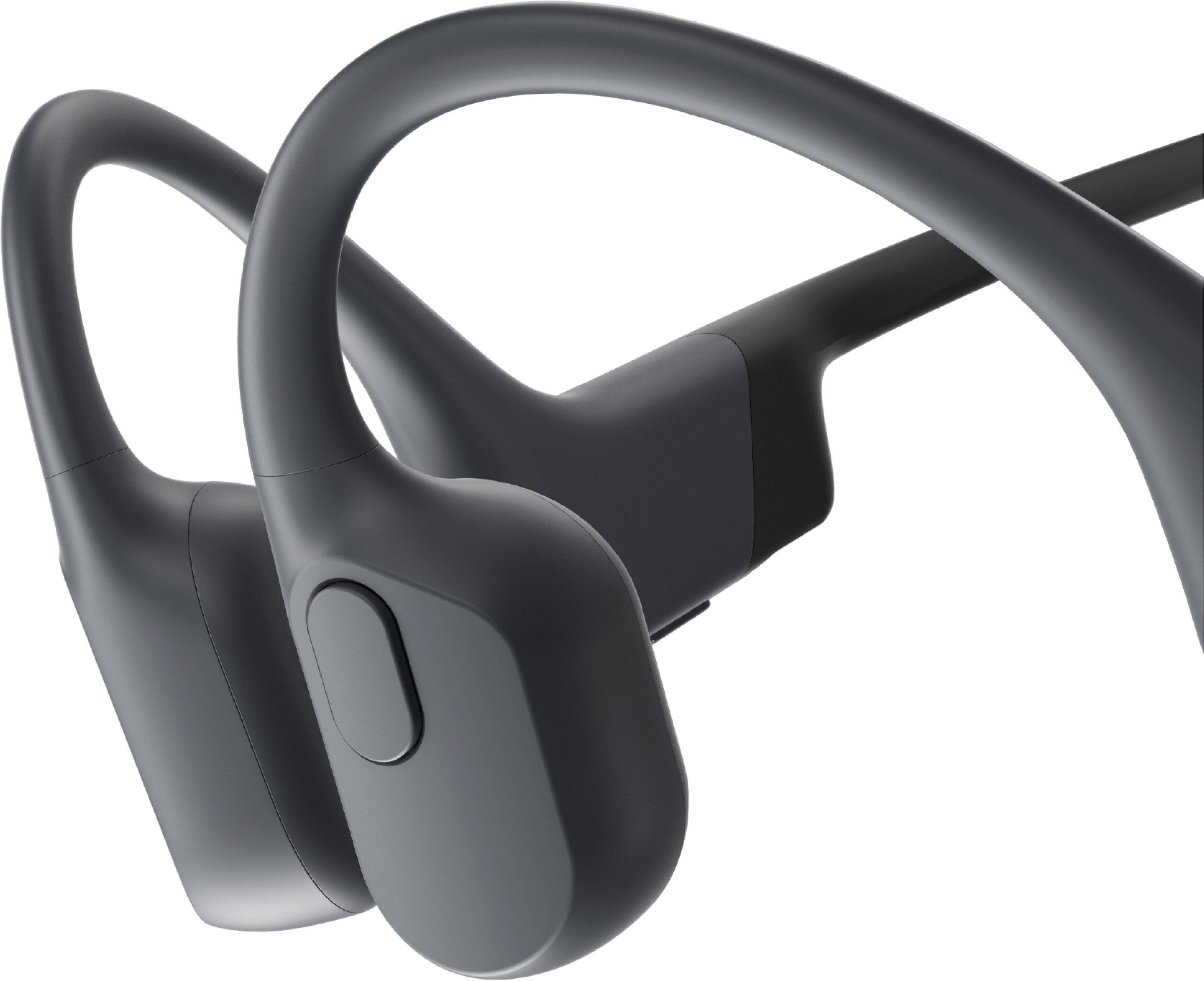 Left. Shokz - OpenRun Mini Bone Conduction Open-Ear Endurance Headphones - Black.