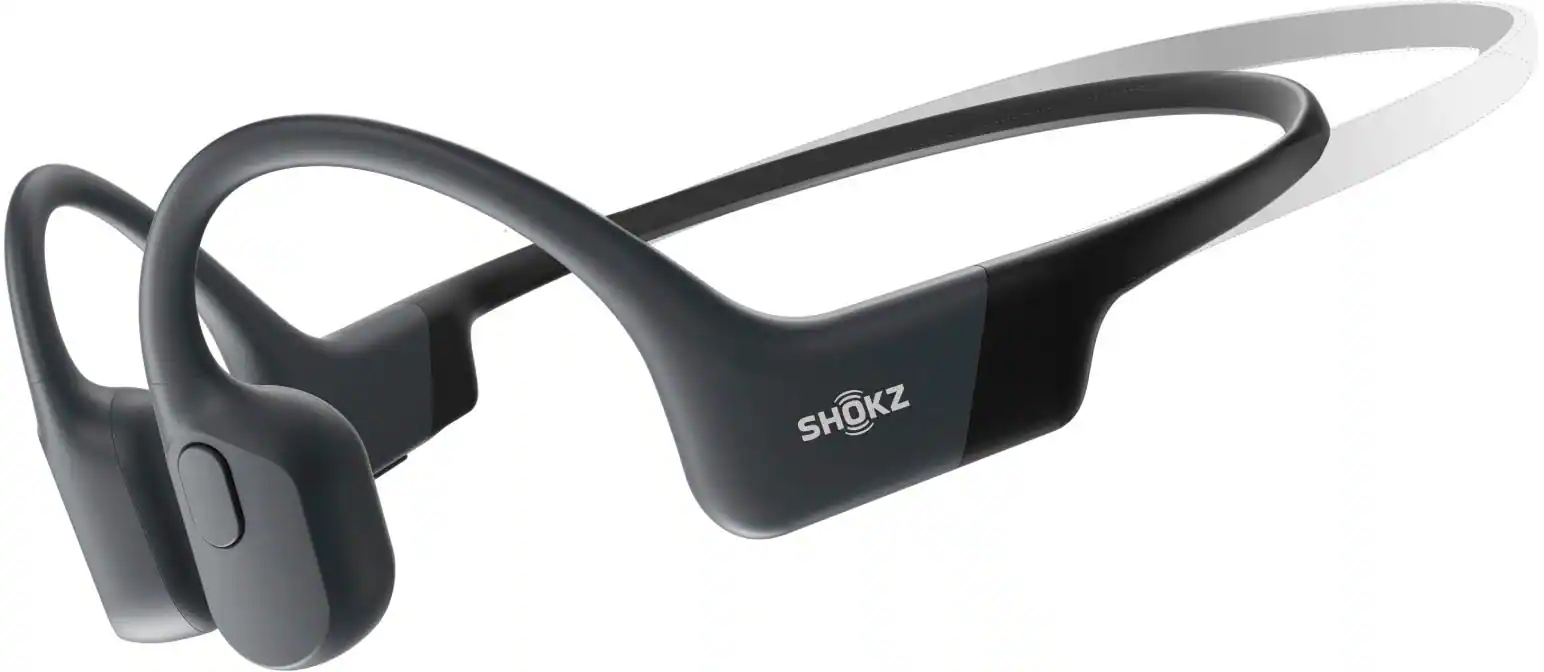 Front. Shokz - OpenRun Mini Bone Conduction Open-Ear Endurance Headphones - Black.