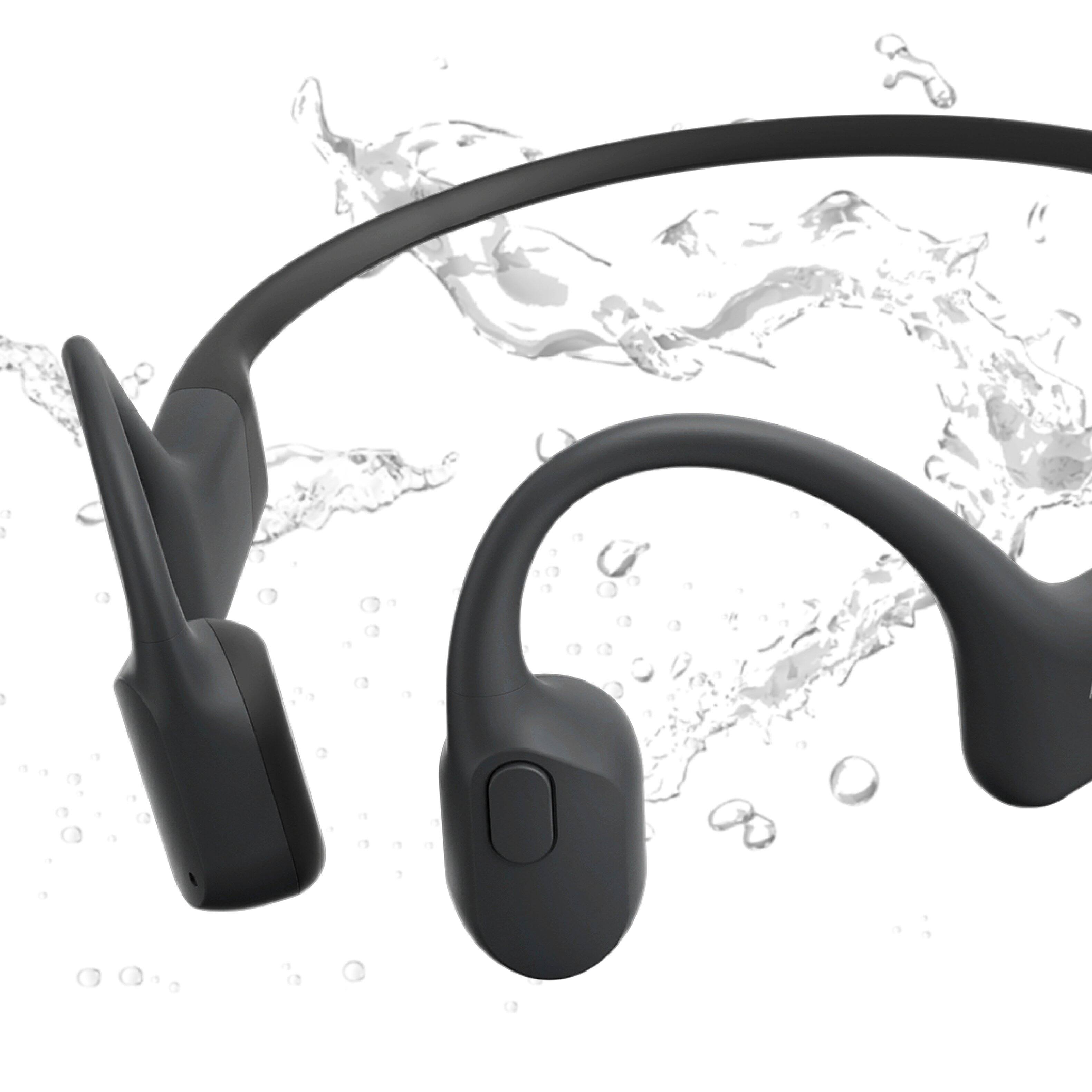 Alt View 12. Shokz - OpenRun Mini Bone Conduction Open-Ear Endurance Headphones - Black.