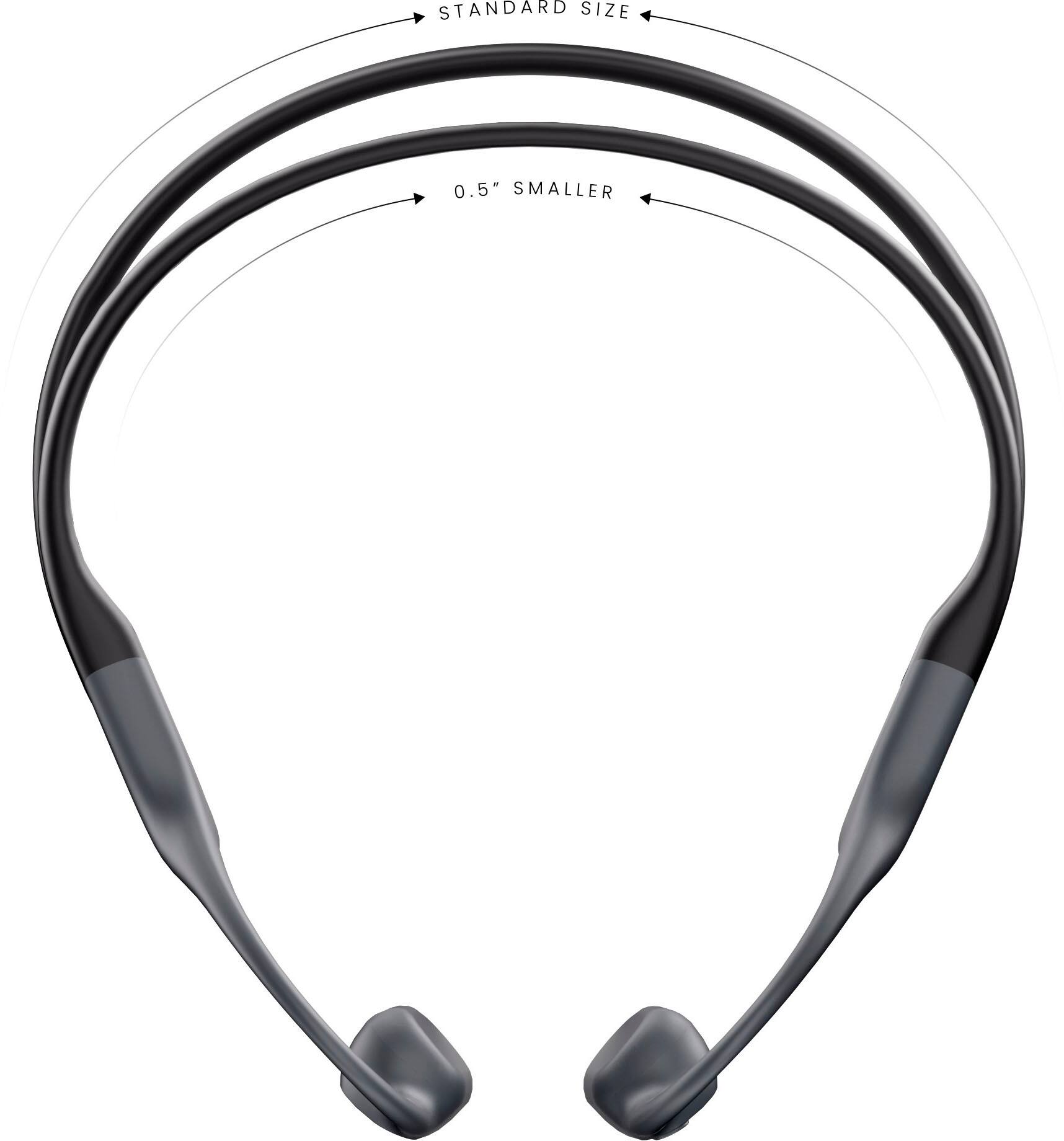 Angle. Shokz - OpenRun Mini Bone Conduction Open-Ear Endurance Headphones - Black.