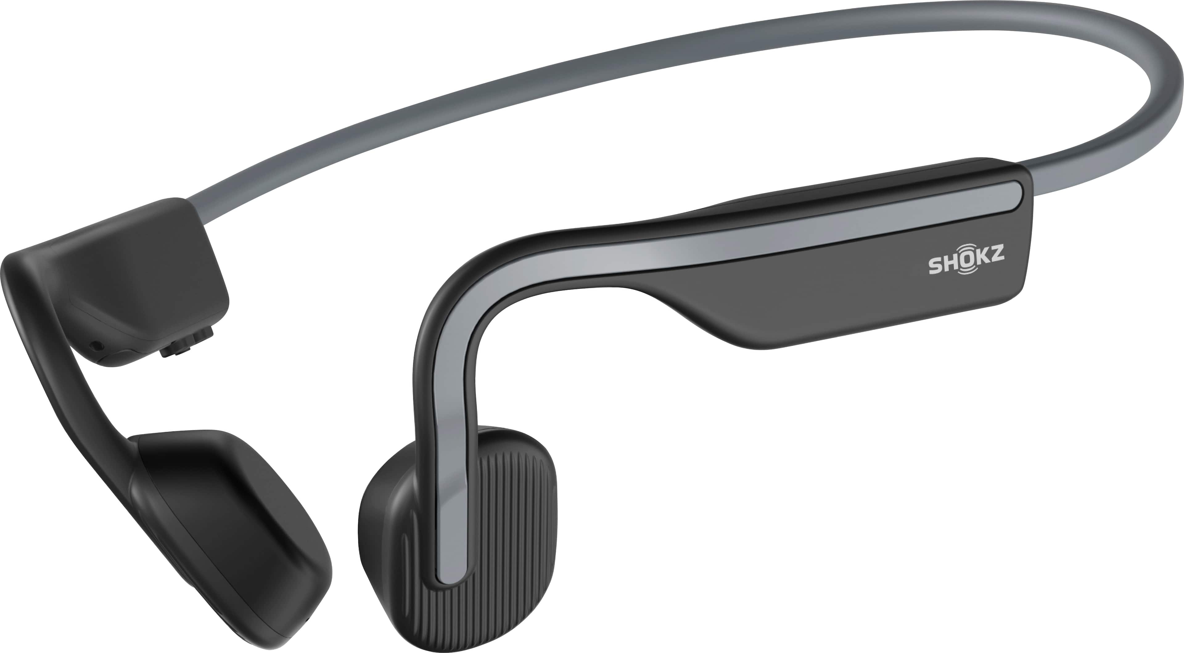 Front. Shokz - OpenMove Bone Conduction Open Ear Lifestyle/Sport Headphones - Gray.