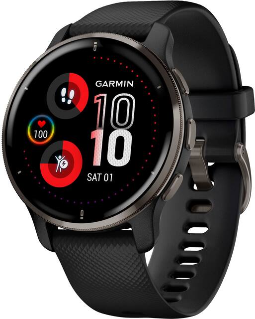 Garmin Venu 2 Plus GPS Smartwatch 43 mm Fiber reinforced polymer Slate 010 02496 01 Best Buy