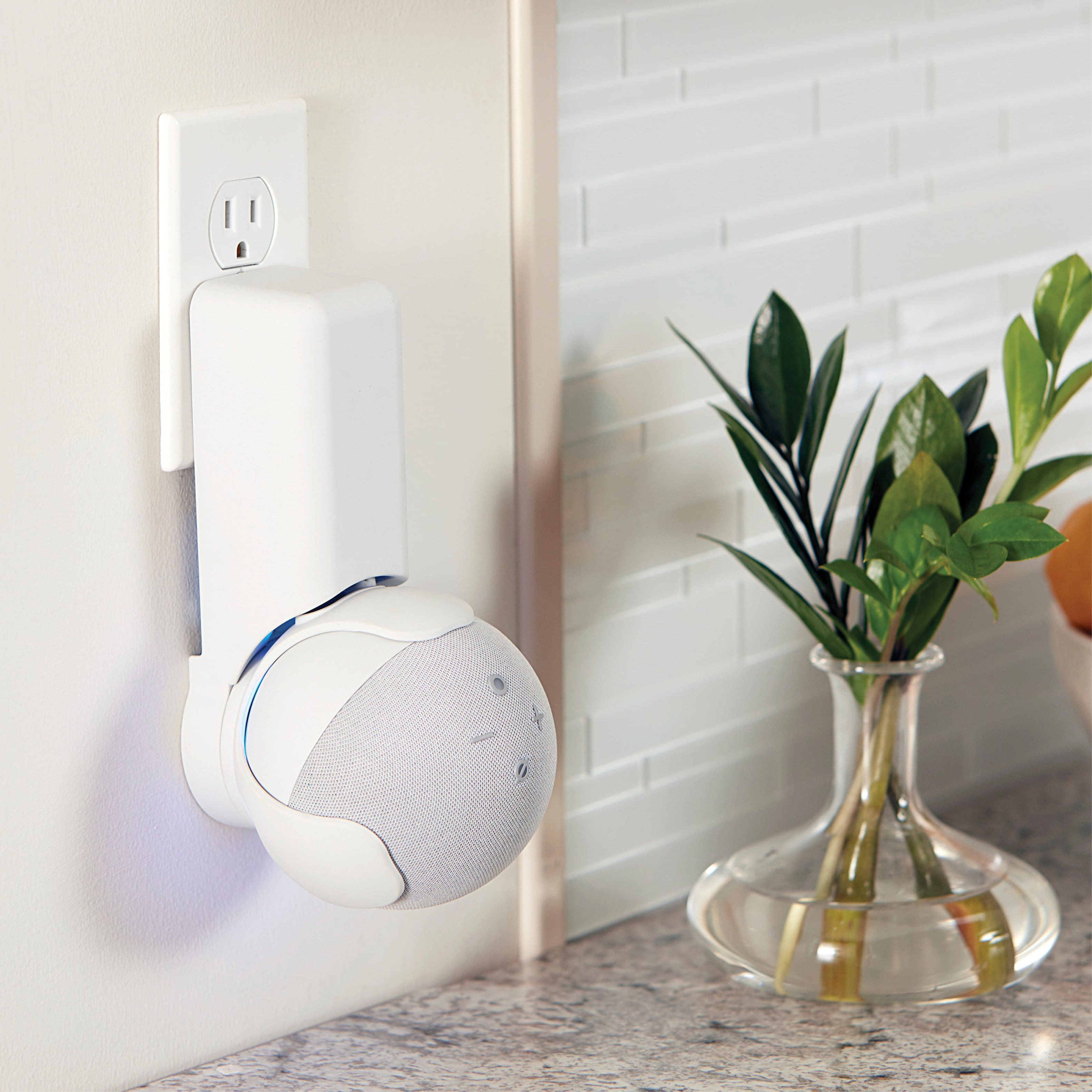 Alt View 11. Sanus - Outlet Hanger Designed for Amazon Echo Dot (4th Gen) - White.