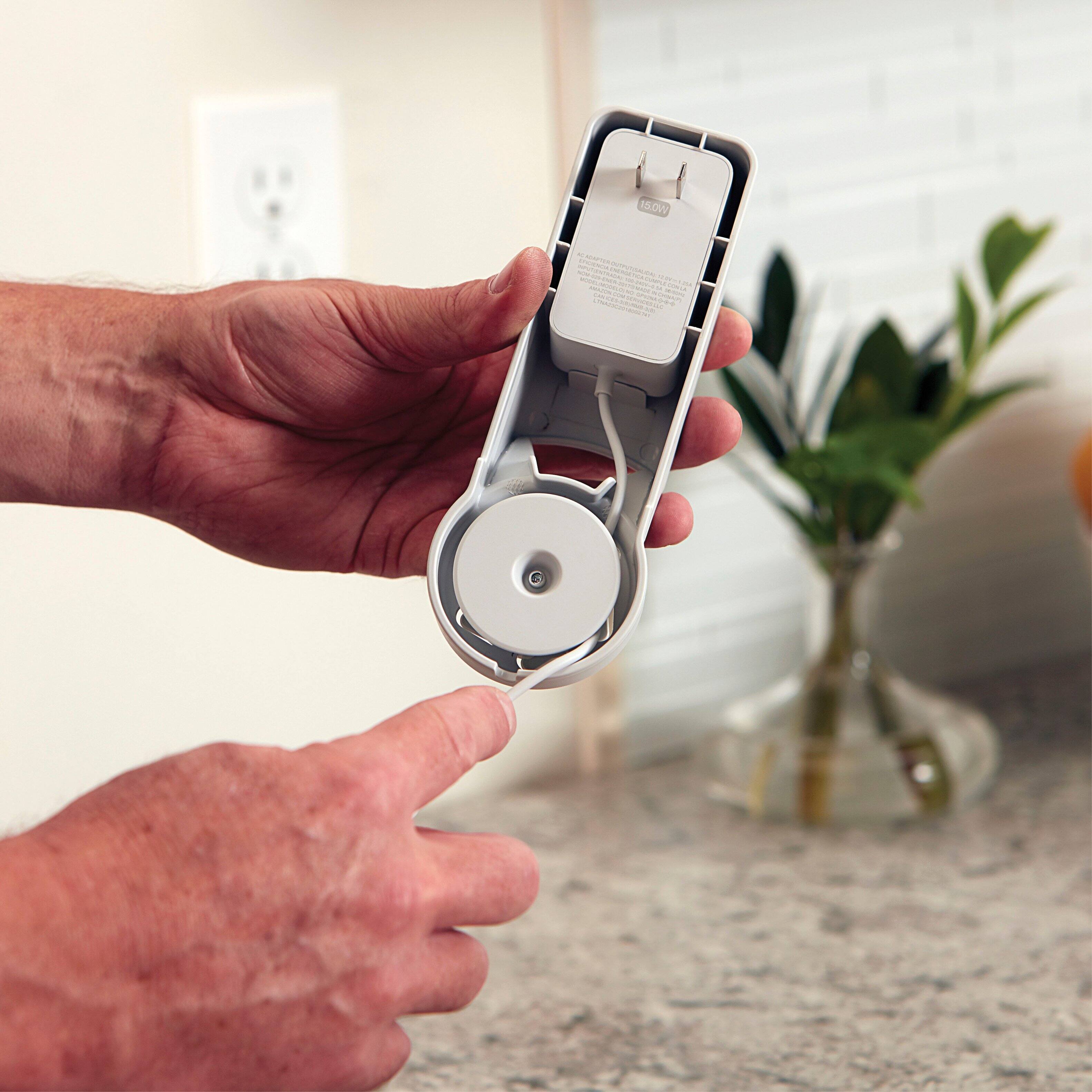 Alt View 13. Sanus - Outlet Hanger Designed for  Amazon Echo Dot (4th Gen) - White.