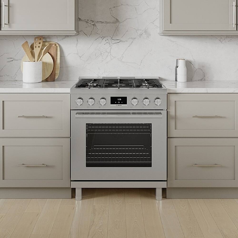 Angle. Bosch - 30/36-inch Industrial Range Feet - Stainless Steel.