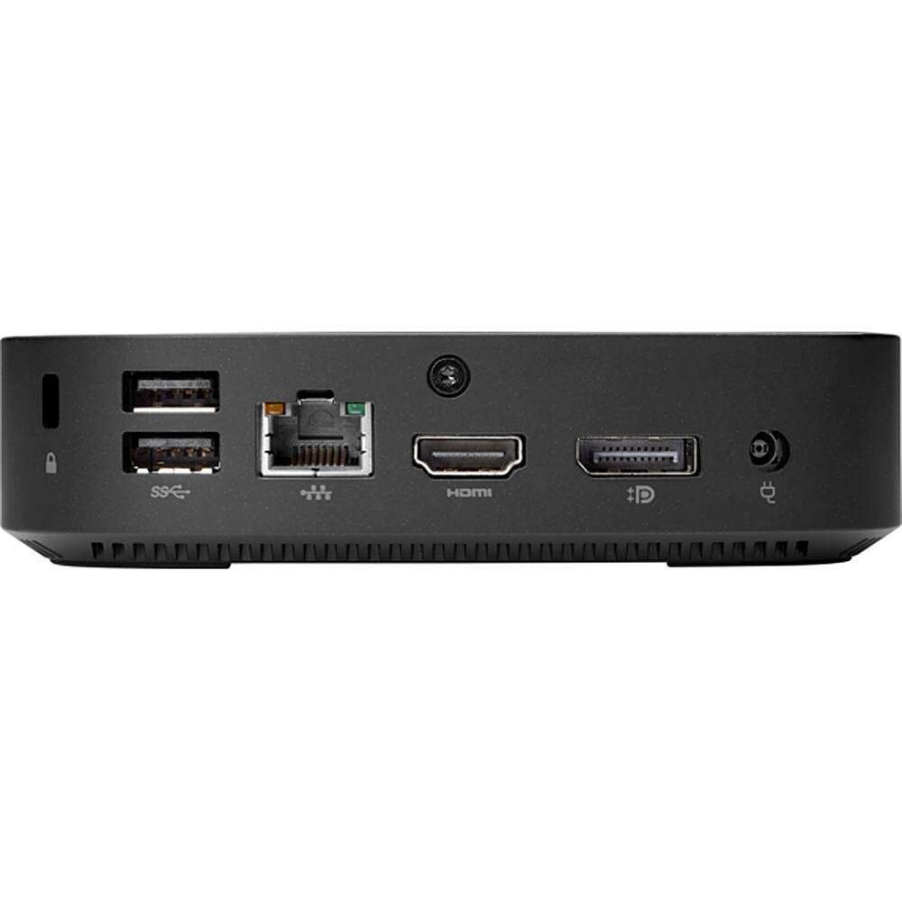 Back View: HP - T430 Thin Client - Intel Celeron N4020 - 2GB Memory -16GB eMMC Hard Drive - Black