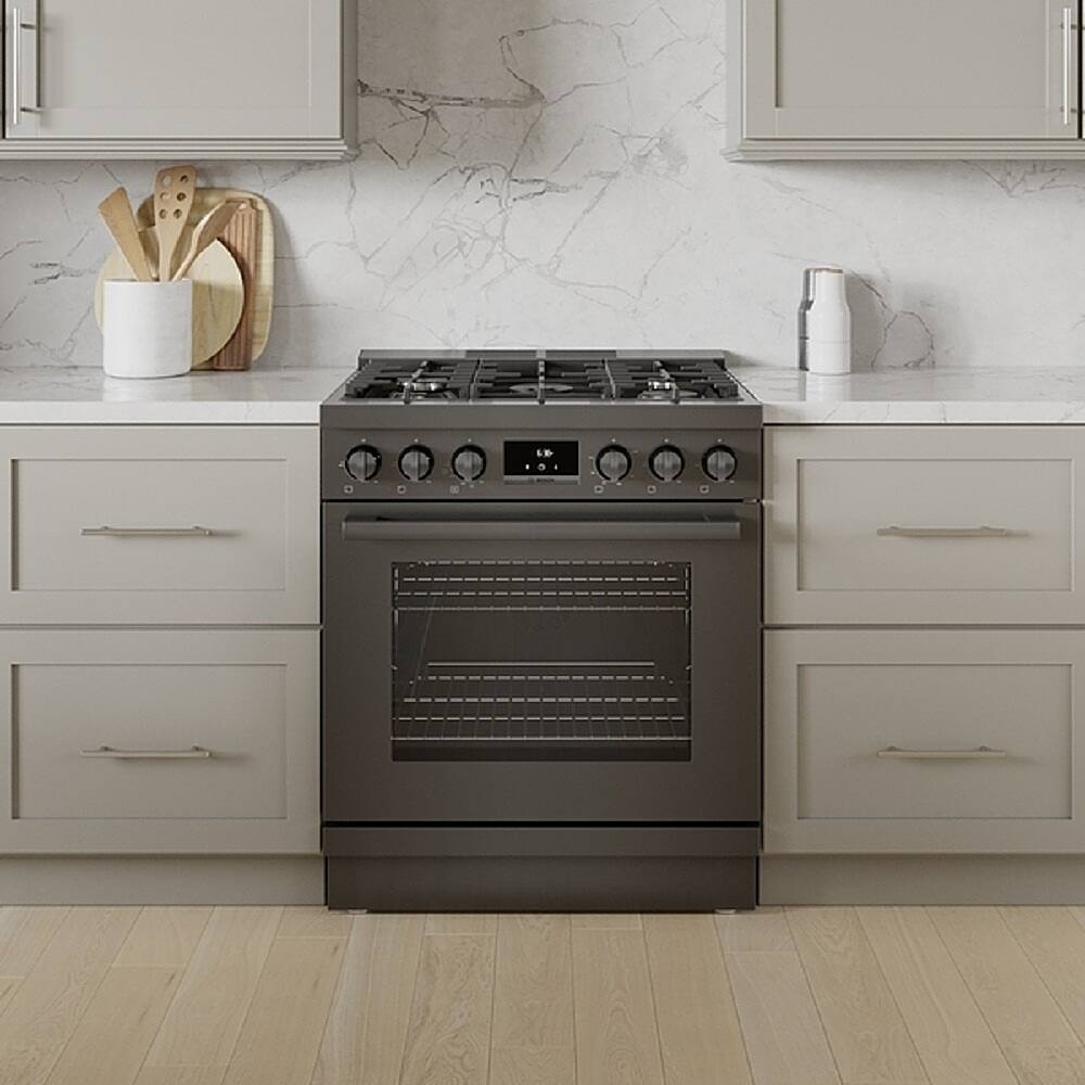 Alt View 11. Bosch - 30-inch Industrial Range Toe Kick - Black Stainless Steel.