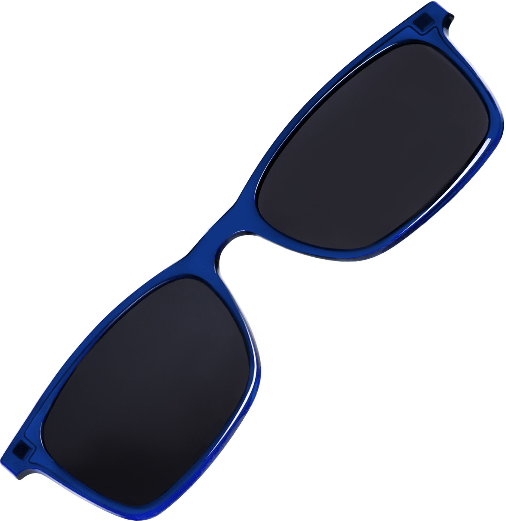 Angle View: Wavebalance - BlueDuo, Cruise, Blue Light Reducing Glasses with Magnetic Sunglass Clip-On- Deep Sea - Blue