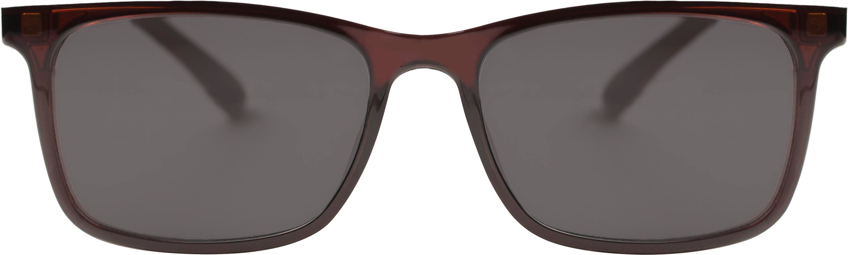 Left. Wavebalance - BlueDuo, Cruise, Blue Light Reducing Glasses with Magnetic Sunglass Clip-On - Root Beer.