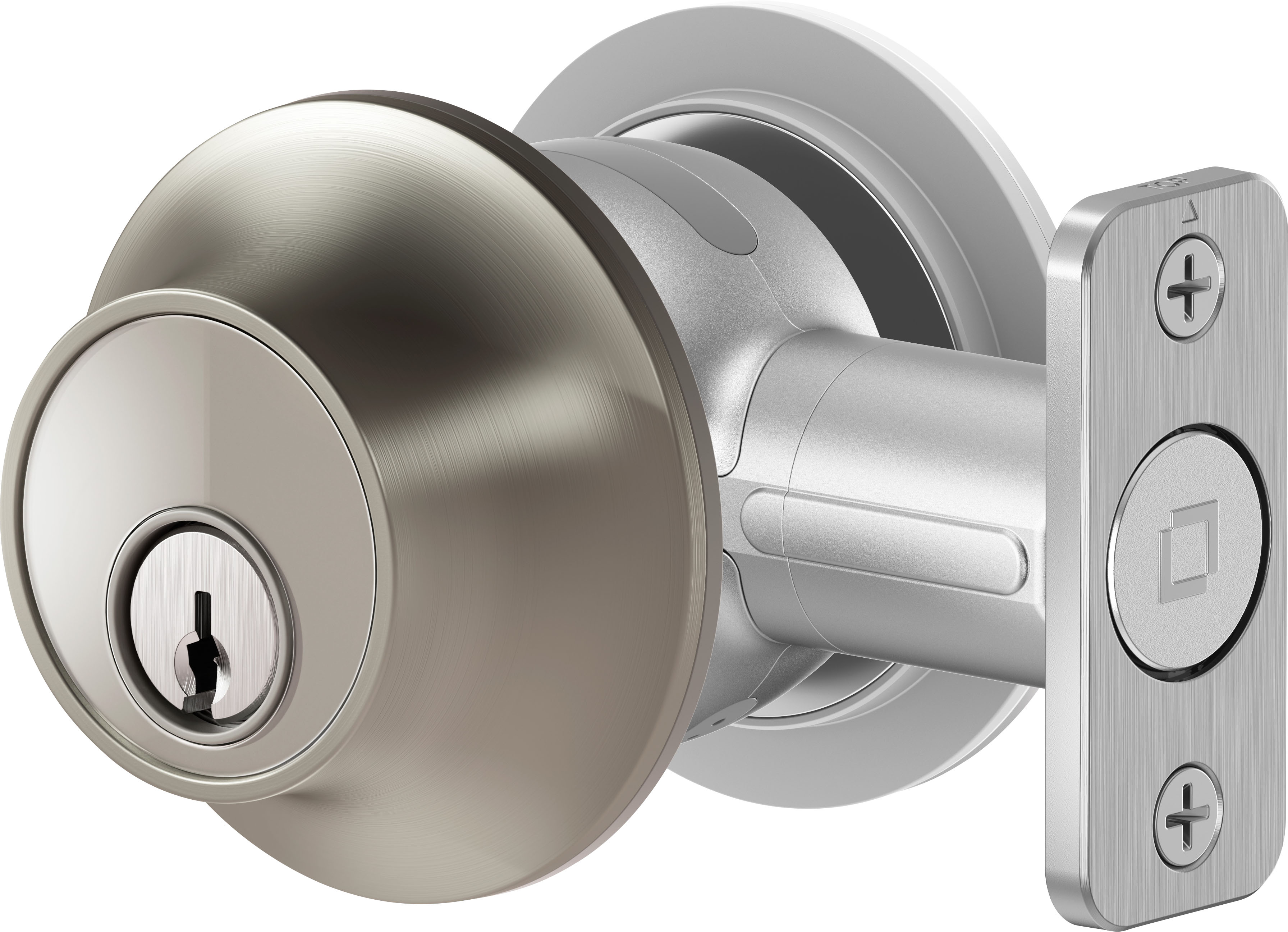 Deadbolt Single Cylinder Satin Nickel or Brushed Nickel Door Lock With 3 Keys 