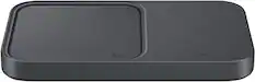 Front. Samsung - 15W Wireless Charger Duo with Travel Adapter - Dark Gray.