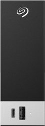 Seagate - One Touch Hub 8TB External USB-C and USB 3.0 Desktop Hard Drive with Rescue Data Recovery Services - Black - Front_Zoom