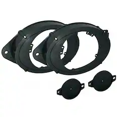Front. PAC - Speaker Adapter Kit for Select 2014-2021 GM Vehicles - Black.