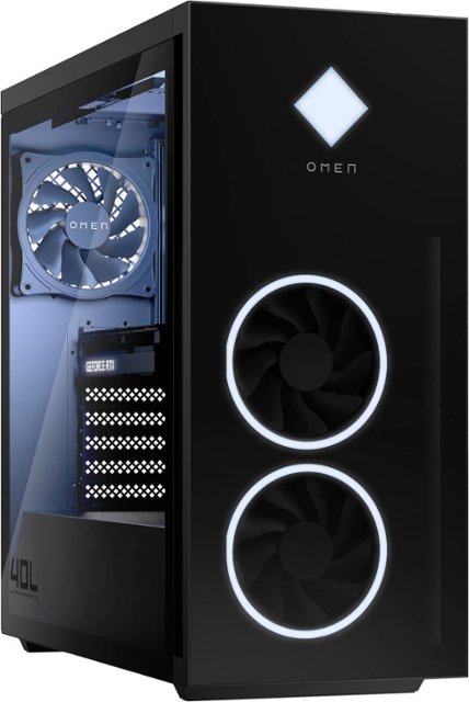 Front Zoom. HP OMEN - 40L Gaming Desktop - AMD Ryzen 7 5800X - 16GB HyperX Memory - NVIDIA GeForce RTX 3070 Ti - 1TB SSD - Jet Black.