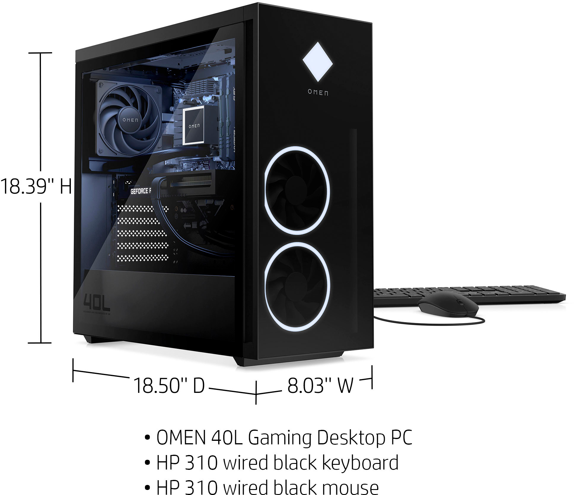 Best Buy: HP OMEN 40L Gaming Desktop AMD Ryzen 7 5800X 16GB HyperX