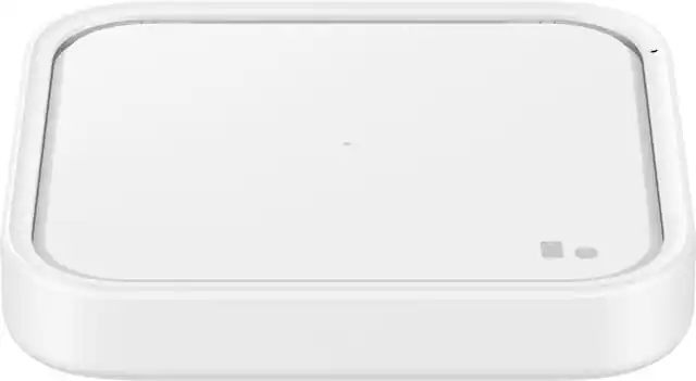 Front. Samsung - 15W Fast Charge Single Wireless pad - White.