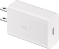 Samsung - Fast Charging 15W USB Type-C Wall Charger - White - Front_Zoom