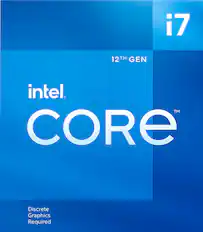 Front. Intel - Core i7-12700F 12th Generation - 12 Core - 20 Thread - 2.1 to 4.9 GHz - LGA1700 - Desktop Processor - Grey/Black/Gold.