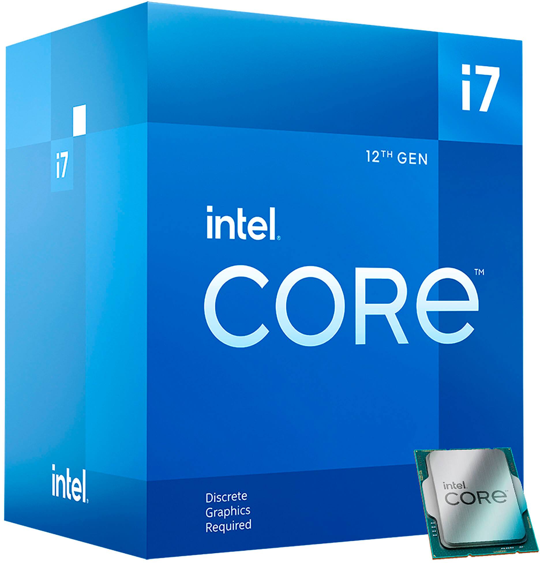 Alt View 12. Intel - Core i7-12700F 12th Generation - 12 Core - 20 Thread - 2.1 to 4.9 GHz - LGA1700 - Desktop Processor - Grey/Black/Gold.