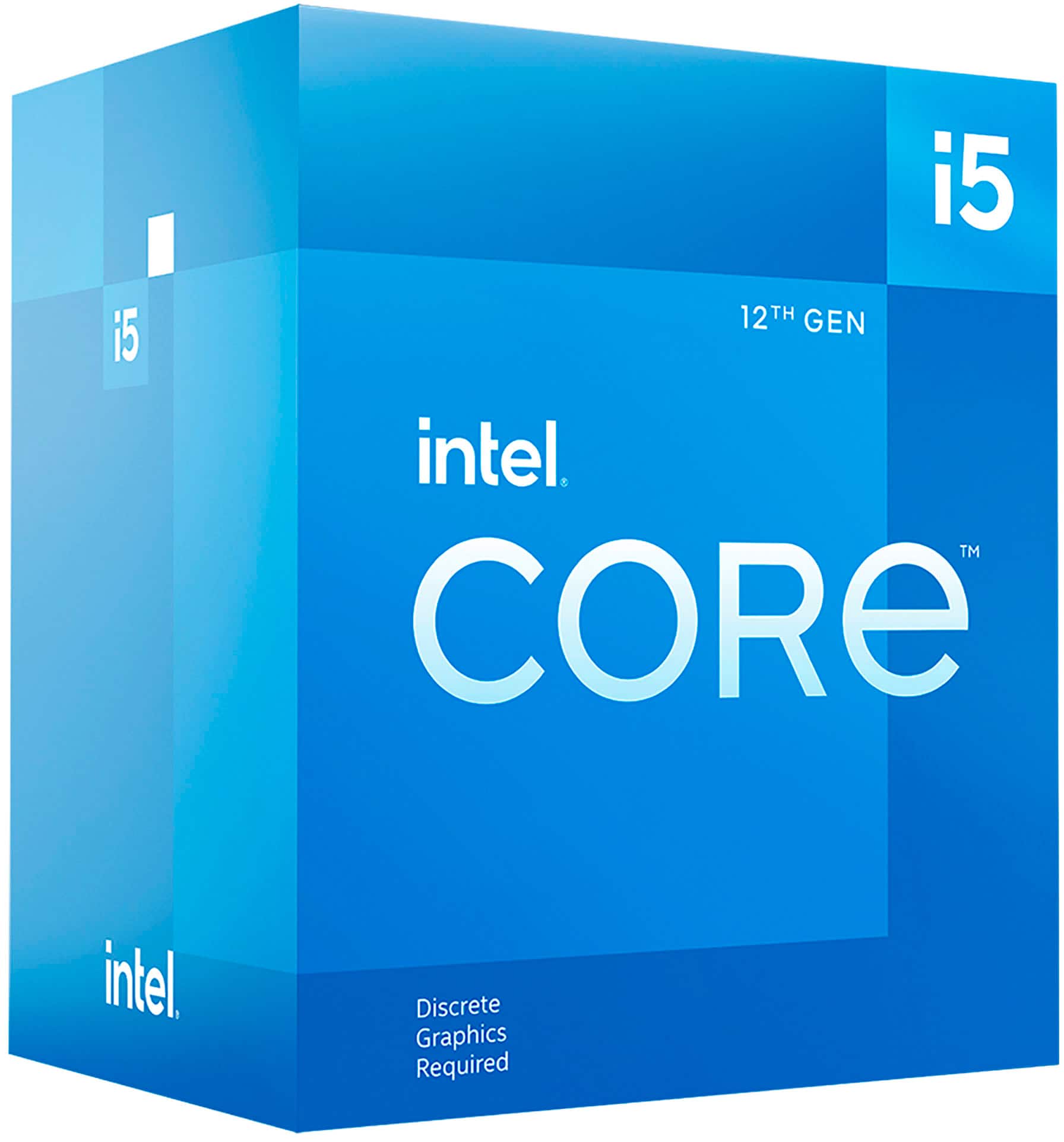 Alt View 1. Intel - Core i5-12400F 12th Generation - 6 Core - 12 Thread - 2.5 to 4.4 GHz - LGA1700 - Desktop Processor - Grey/Black/Gold.