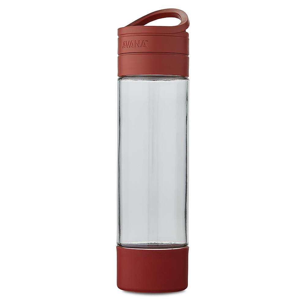 Angle View: Avana - Makai Glass 19 oz. Water Bottle - Brick Red