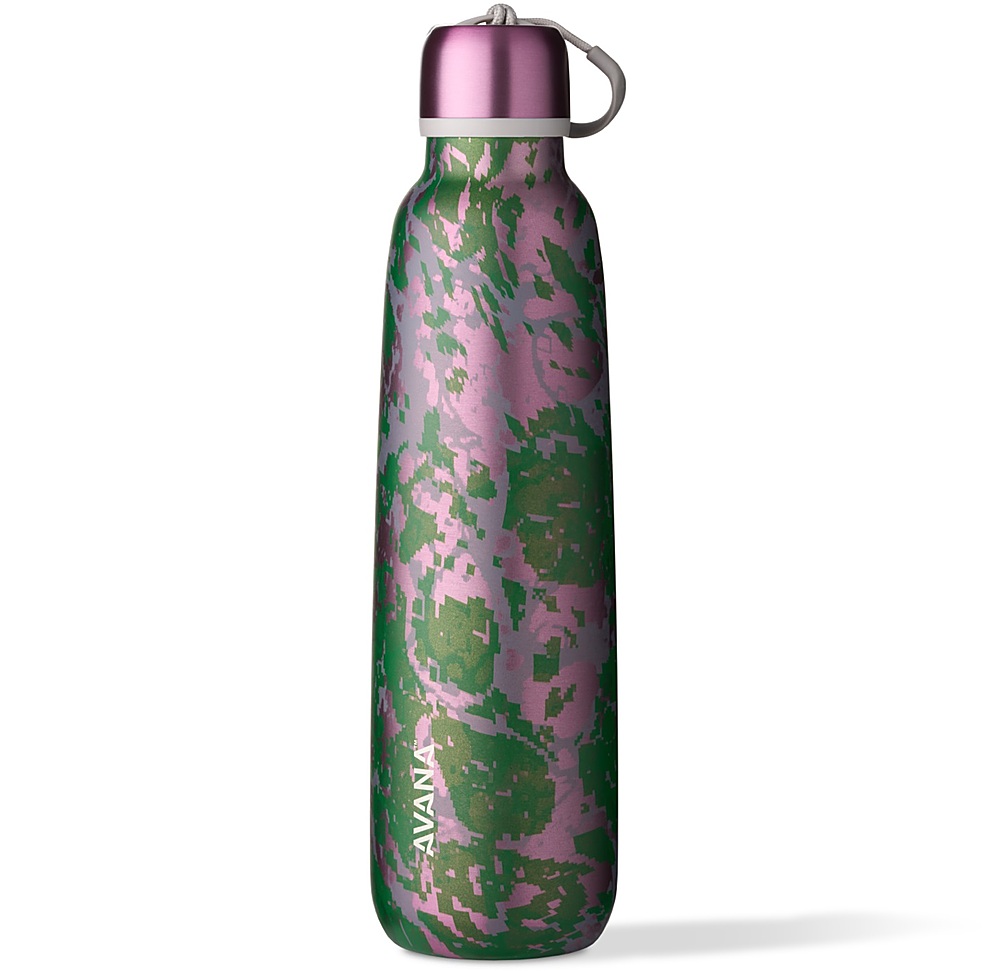 Angle View: Avana - Ashbury Insulated Stainless Steel 24 oz. Water Bottle - Flora