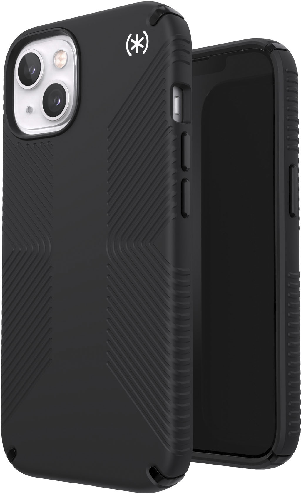 Angle View: Speck - Presidio2 Grip with Magsafe for iPhone 13 - BLACK/BLACK/WHITE