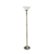 Angle Zoom. Lalia Home - Classic 1 Light Torchiere 1400lm Floor Lamp with Marbleized Glass Shade - Antique Brass.