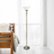 Alt View Zoom 11. Lalia Home - Classic 1 Light Torchiere 1400lm Floor Lamp with Marbleized Glass Shade - Antique Brass.