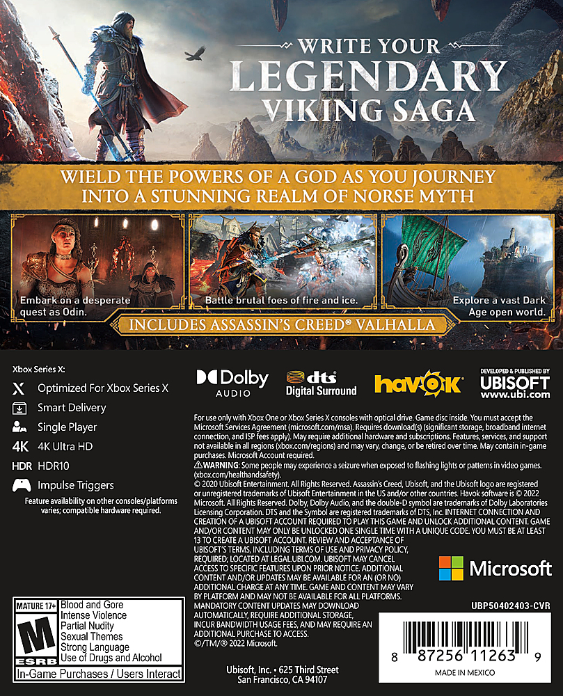 Left View: Assassin’s Creed Valhalla Ragnarok Edition - Xbox Series X, Xbox Series S, Xbox One
