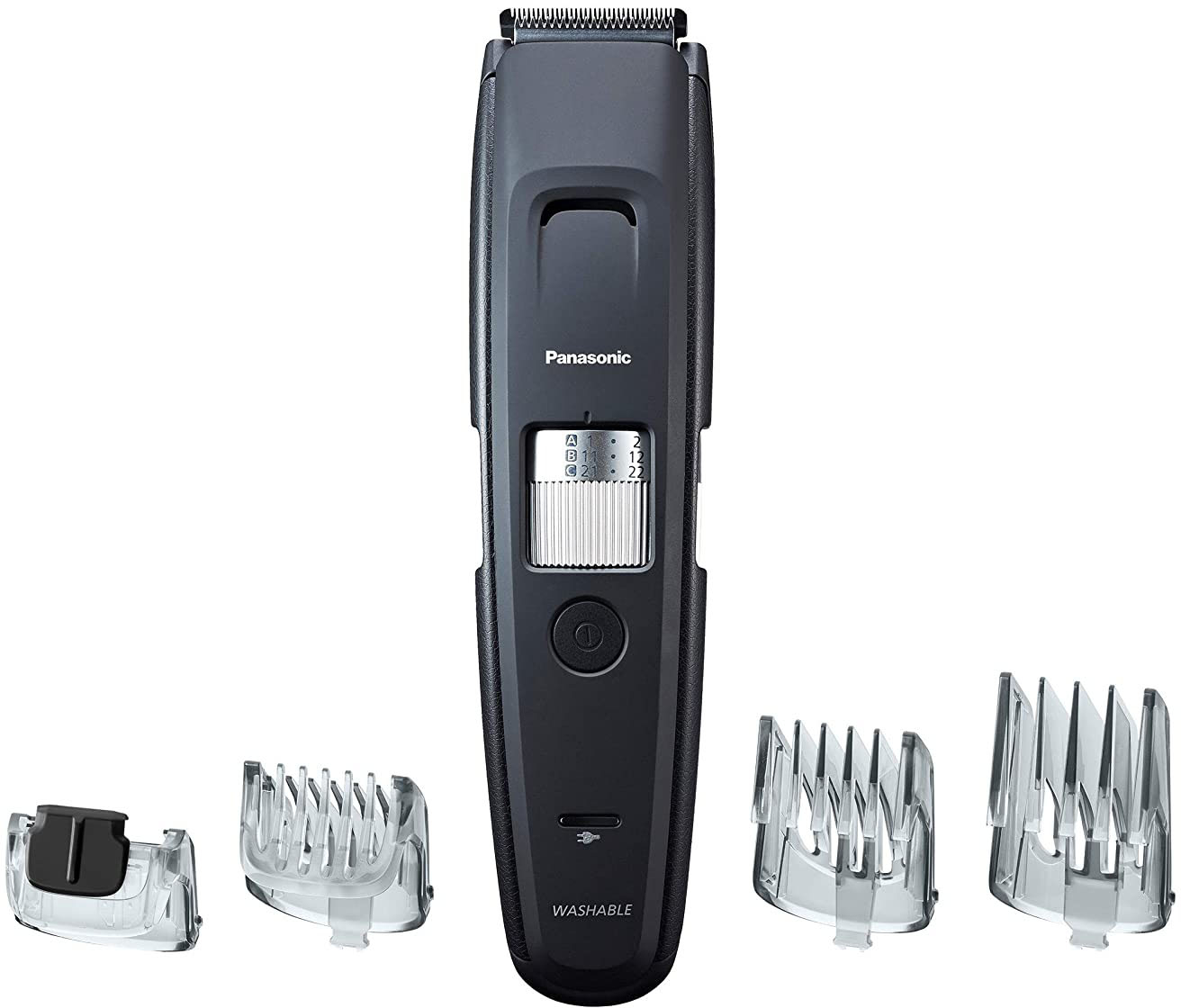 Angle View: Panasonic - ER-GB96-K Rechargeable Beard Trimmer with 4 Attachments Wet/Dry - Black