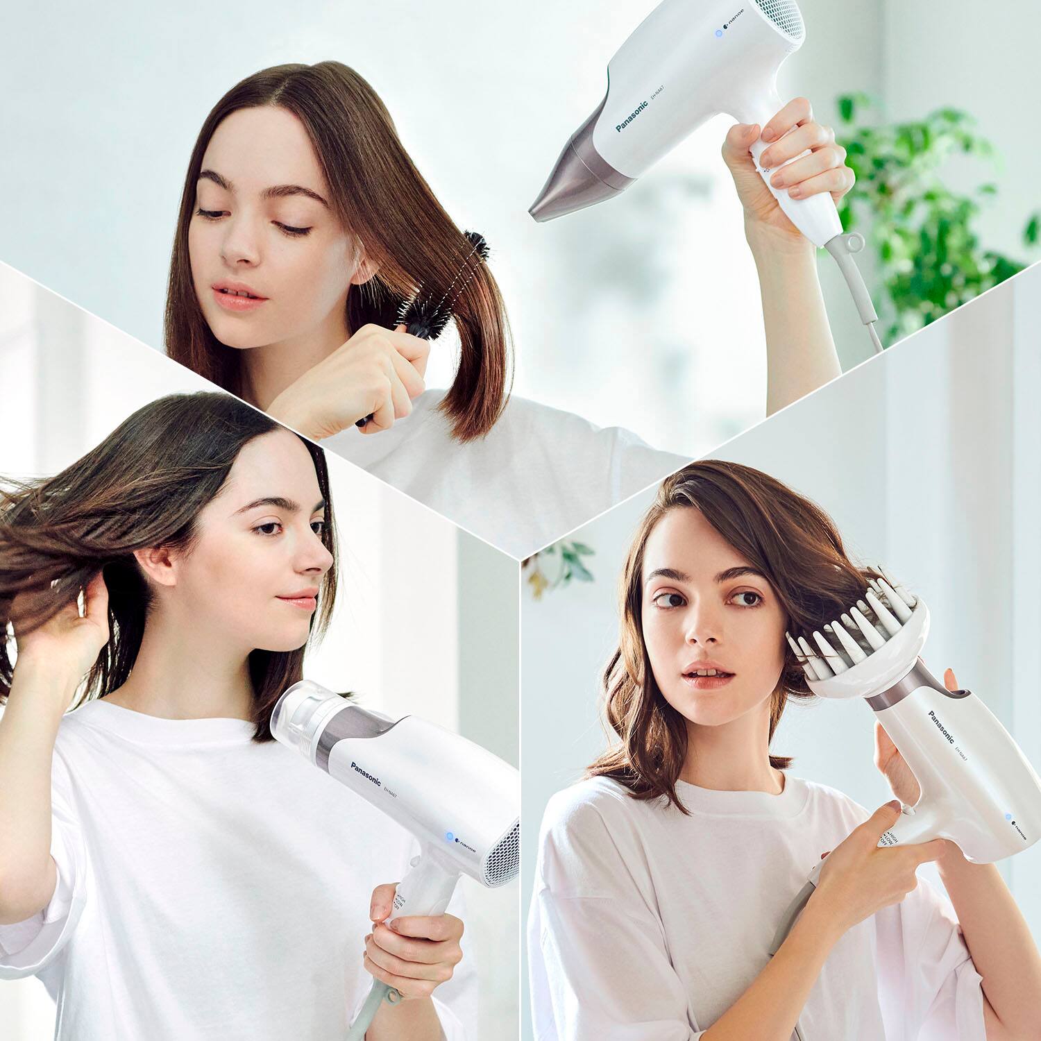 Alt View 14. Panasonic - EH-NA67-W Nanoe Hair Dryer with Oscillating QuickDry Nozzle - White.