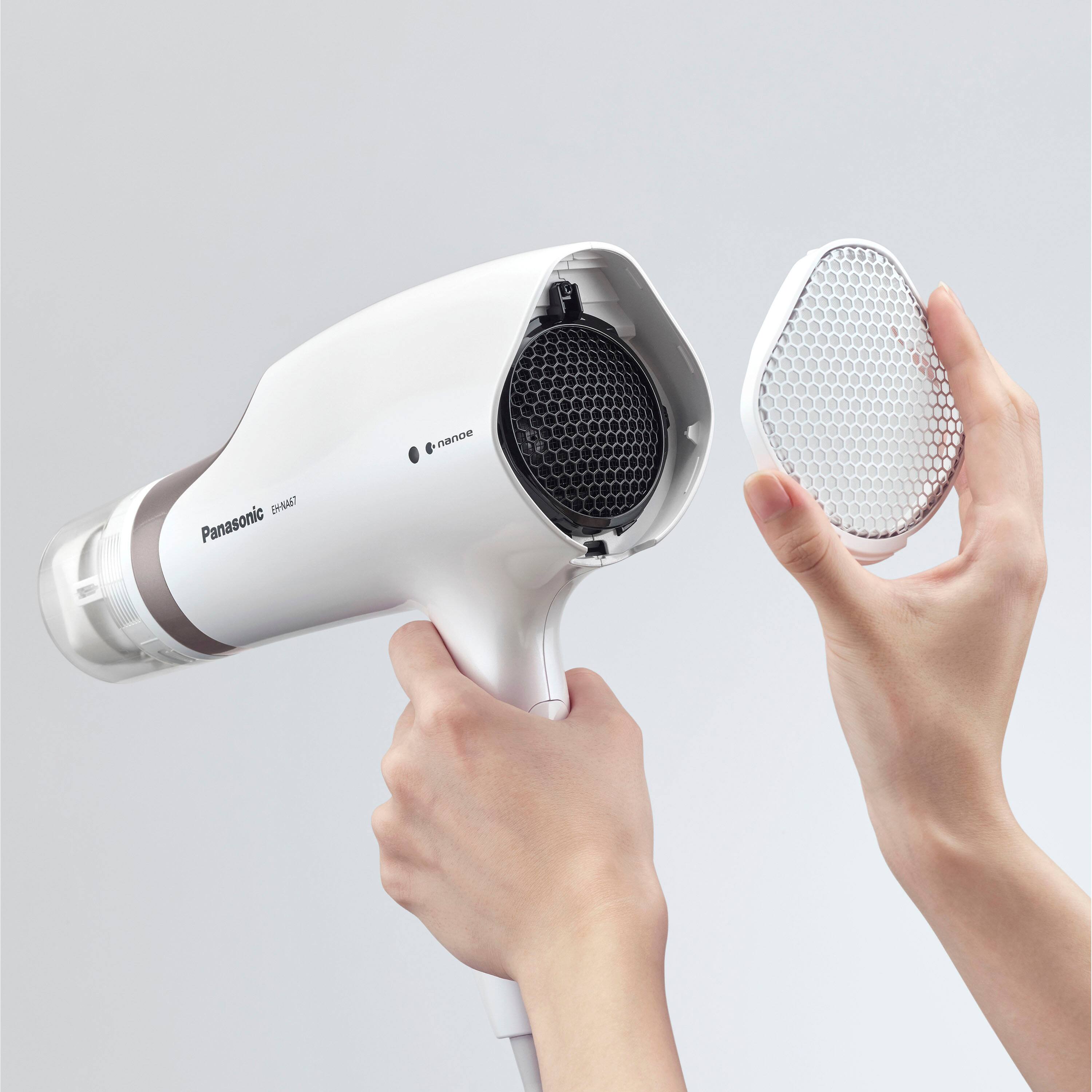 Alt View 16. Panasonic - EH-NA67-W Nanoe Hair Dryer with Oscillating QuickDry Nozzle - White.