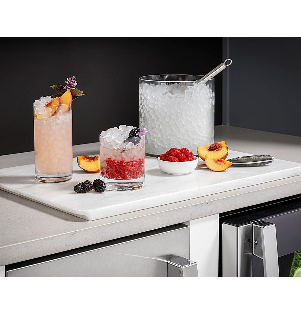 Alt View 17. GE Profile - 15" 26-Lb. Built-In Icemaker with Nugget Ice - Custom Panel Ready.