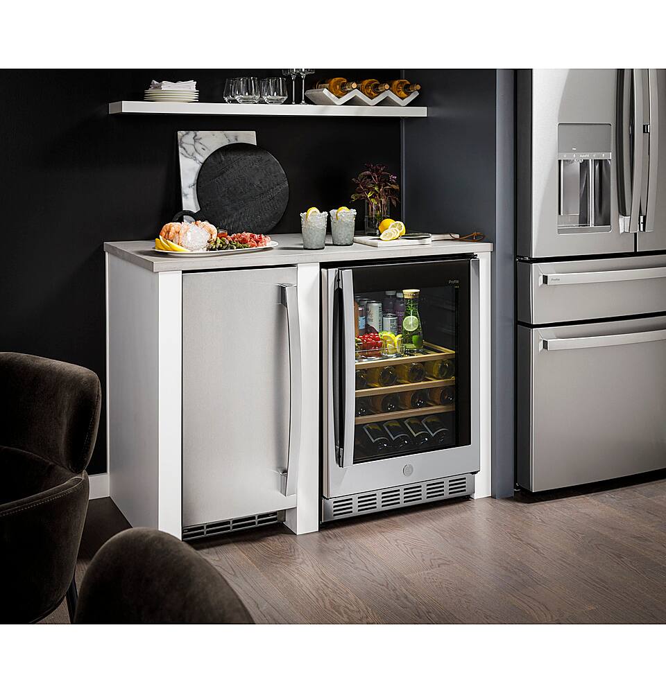 Alt View 18. GE Profile - 15" 26-Lb. Built-In Icemaker with Nugget Ice - Custom Panel Ready.