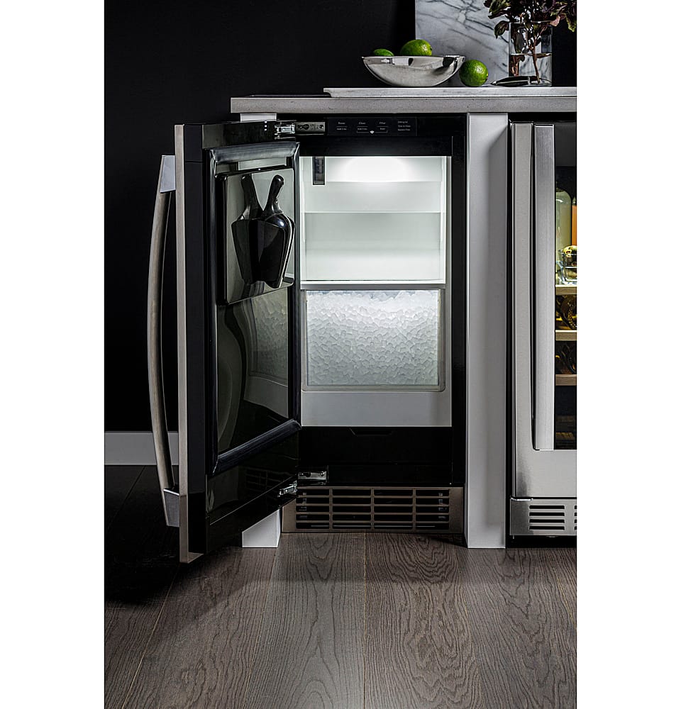 Alt View 22. GE Profile - 15" 26-Lb. Built-In Icemaker with Nugget Ice - Custom Panel Ready.