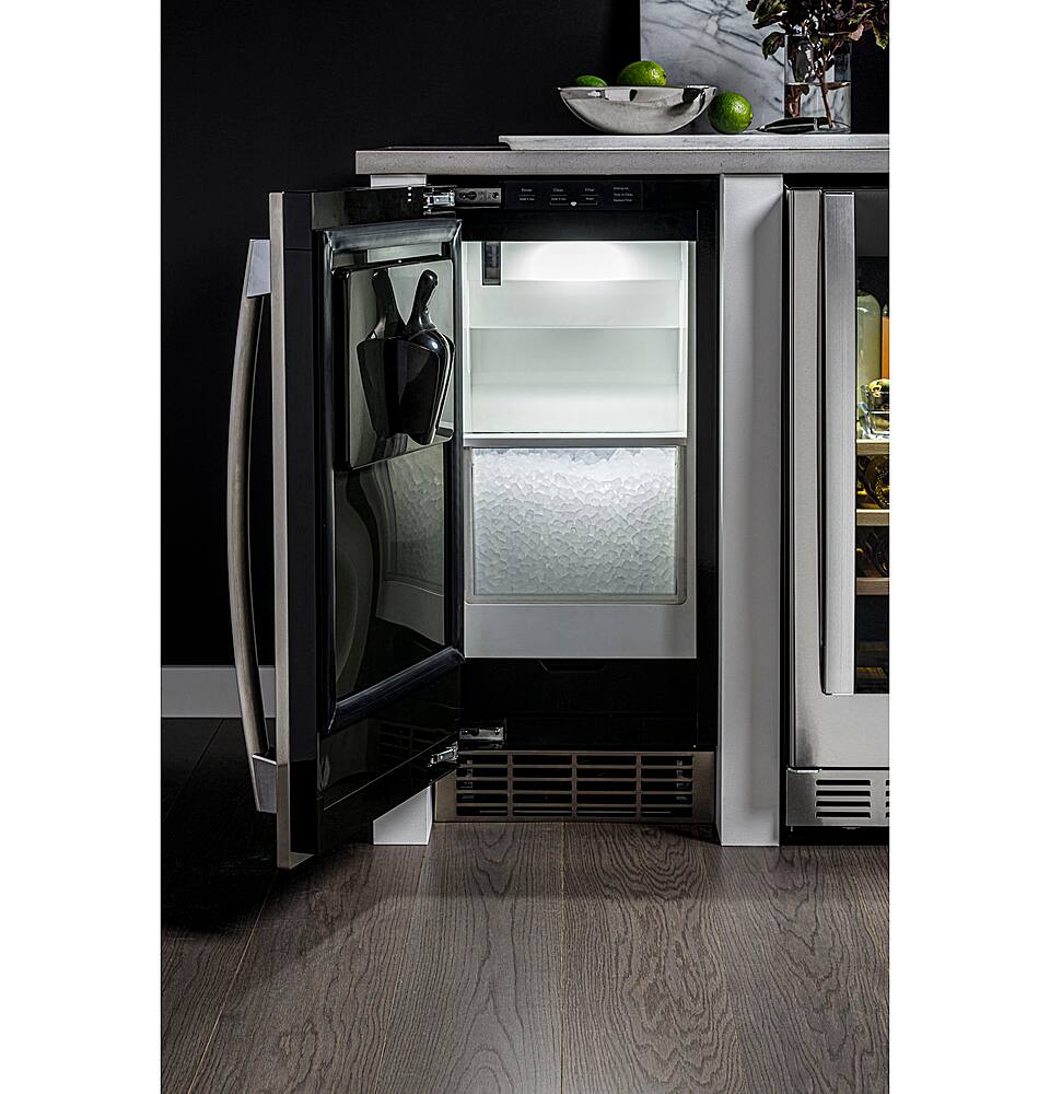 Alt View 22. GE Profile - 15" 26-Lb. Built-In Icemaker with Nugget Ice - Custom Panel Ready.