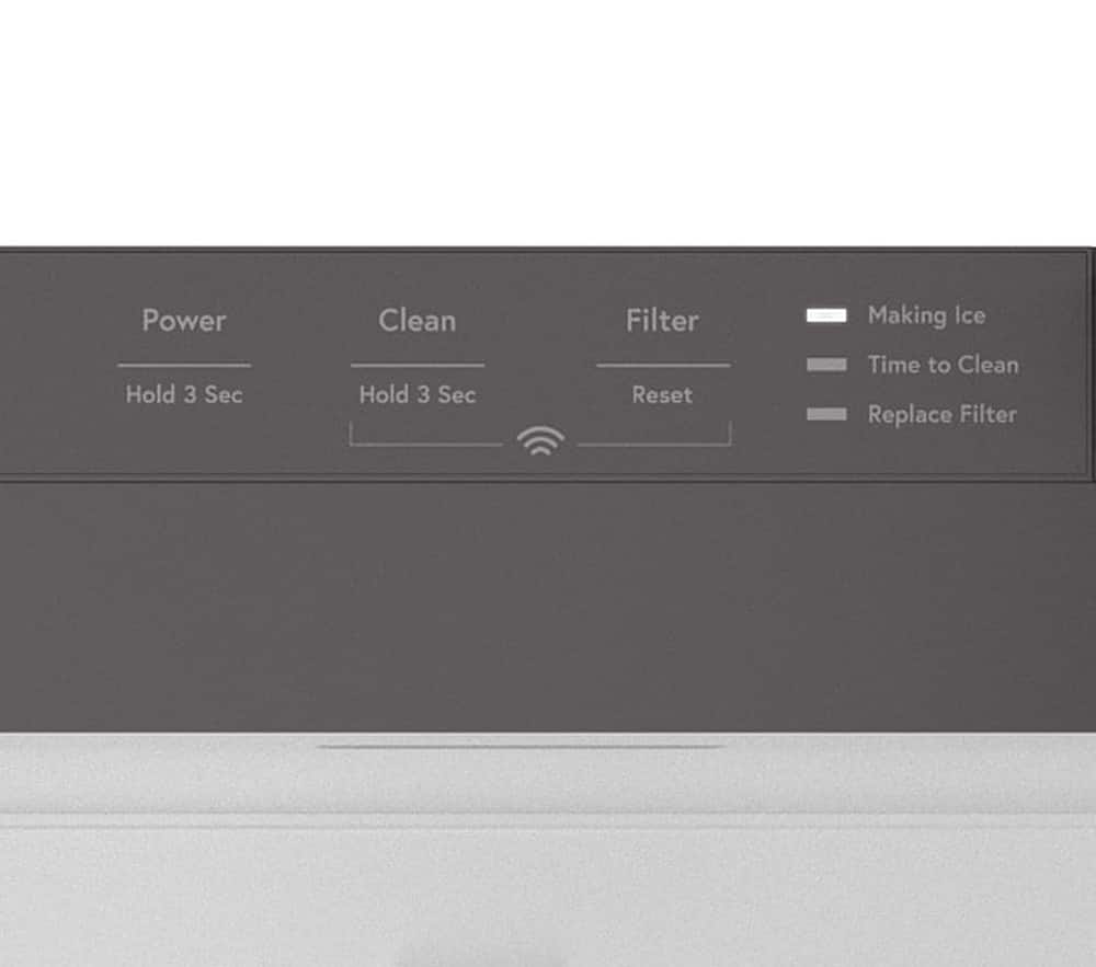 Alt View 23. GE Profile - 15" 26-Lb. Built-In Icemaker with Nugget Ice - Custom Panel Ready.