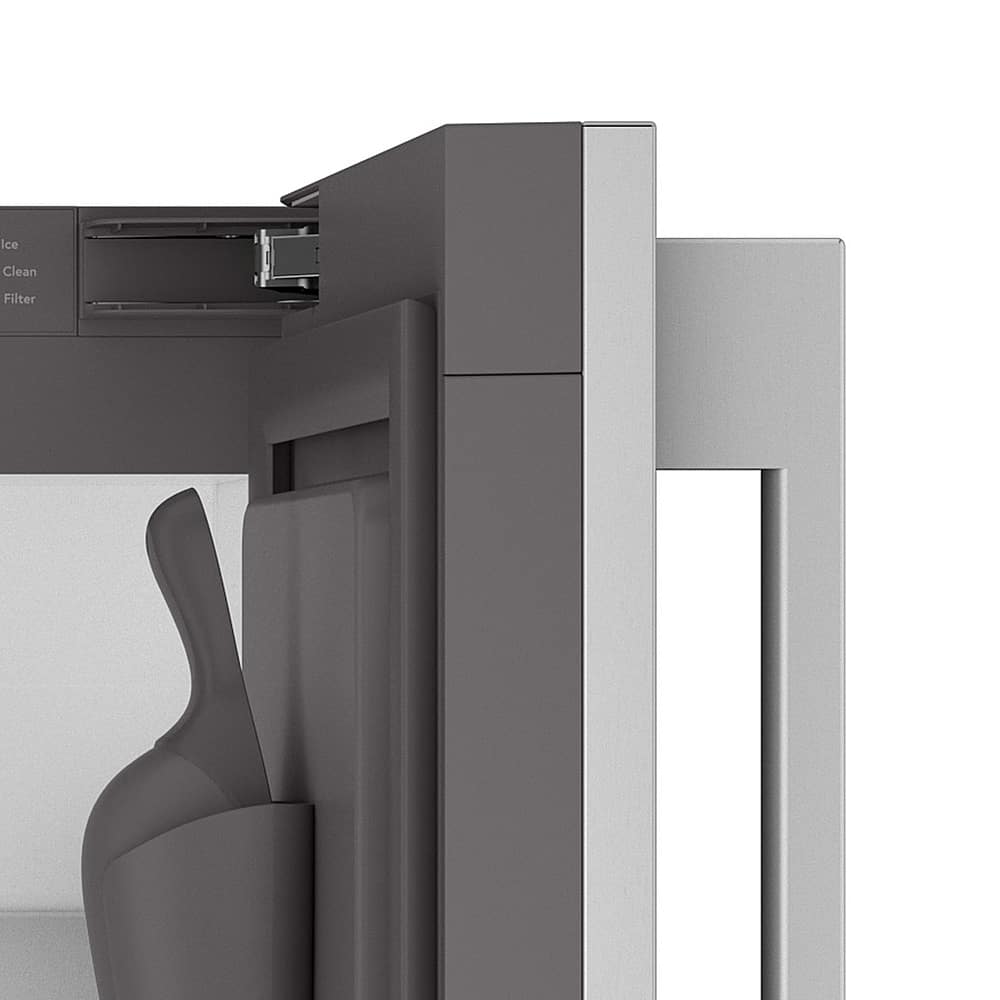 Alt View 25. GE Profile - 15" 26-Lb. Built-In Icemaker with Nugget Ice - Custom Panel Ready.