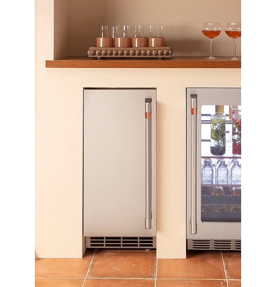 Alt View 33. GE Profile - 15" 26-Lb. Built-In Icemaker with Nugget Ice - Custom Panel Ready.